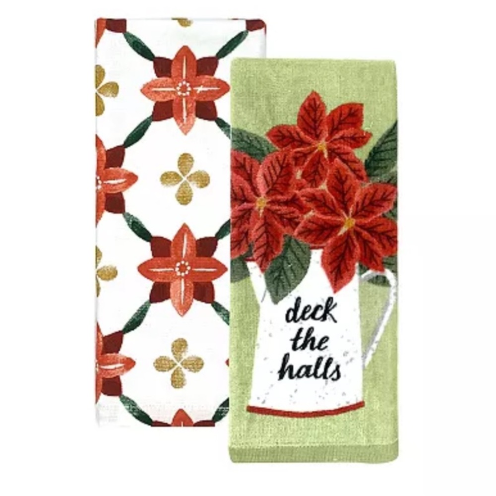 St. Nicholas Square Deck the Halls Kitchen Towel Set of 2